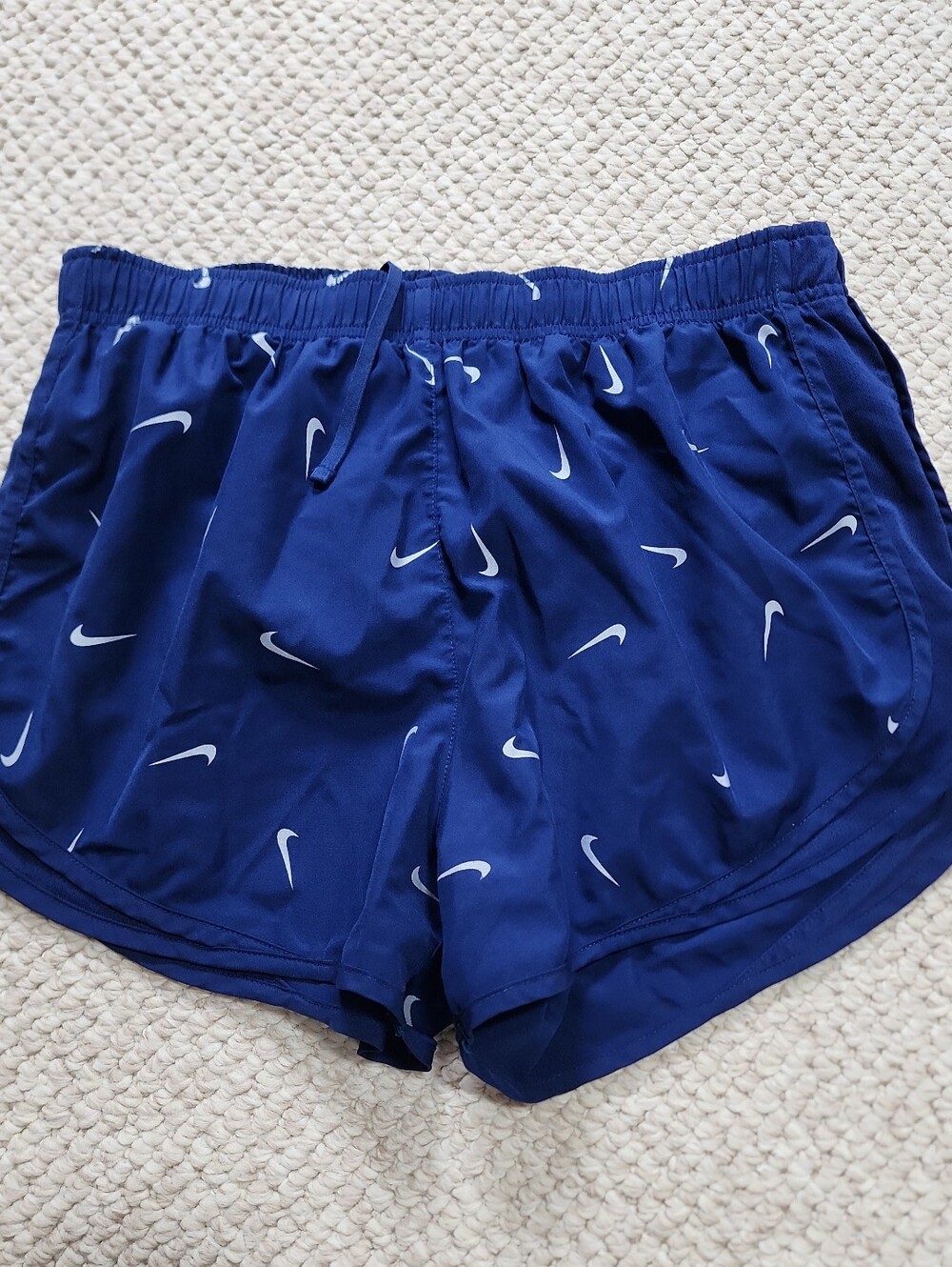 Nike Women’s Blue Dri-FIT Running Unique Swoosh Shorts Sz L